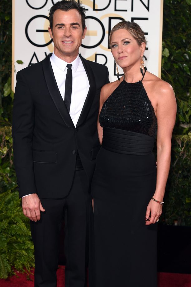 Jennifer Aniston Wears Saint Laurent With Neil Lane jewellery At The Golden Globe Awards, 2015