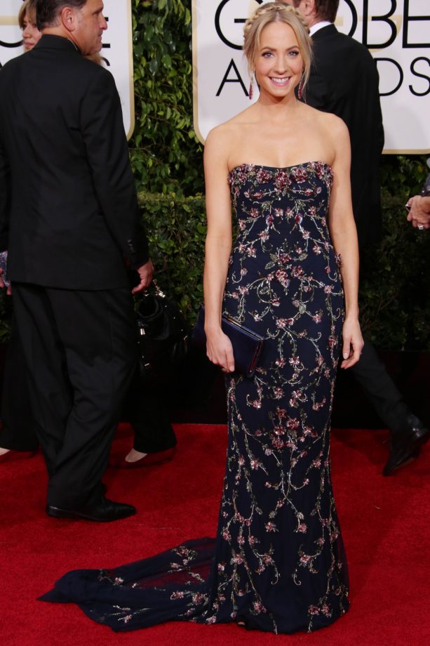 Joanne Froggatt Goes Floral At The Golden Globe Awards, 2015