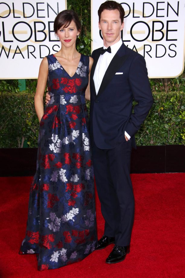 Benedict Cumberbatch With Sophie Hunter At The Golden Globes, 2015