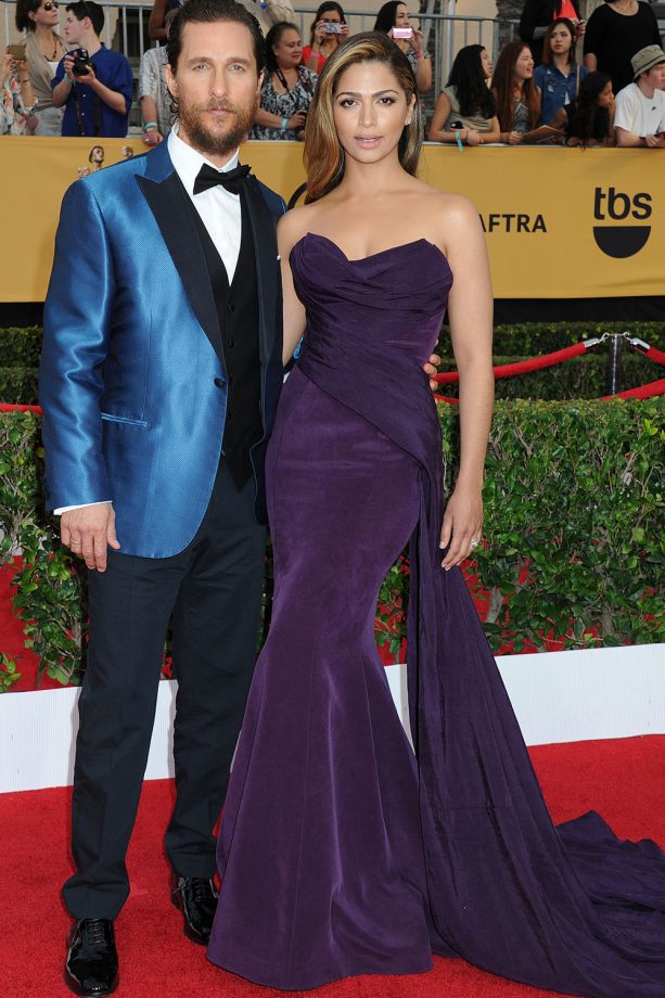 Matthew McConaughey And Camila Alves At The Screen Actors Guild Awards, 2015