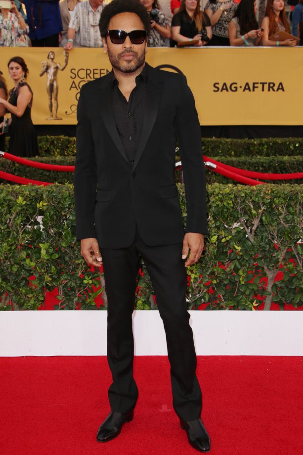 Lenny Kravitz Goes Classic At The Screen Actors Guild Awards, 2015