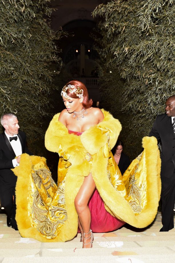 Rihanna Wears Guo Pei To The Met Gala In New York, 2015
