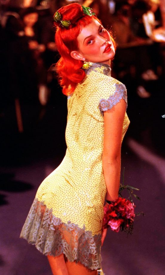 Kate Moss Modelling For Dior At Paris Fashion Week, 1997