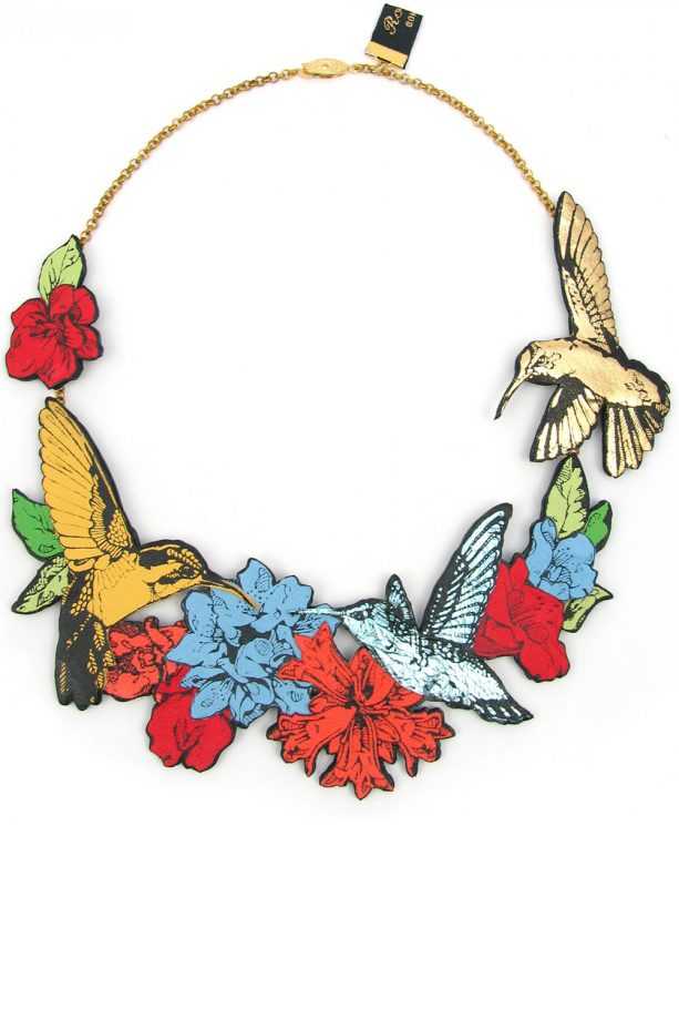 Rosita Bonita Leather Hummingbird Necklace, £120