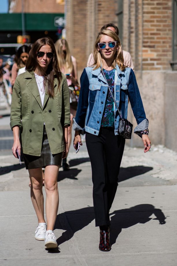 These Street Stylers Are Working The Statement Jackets, Tailored And Patchwork Denim