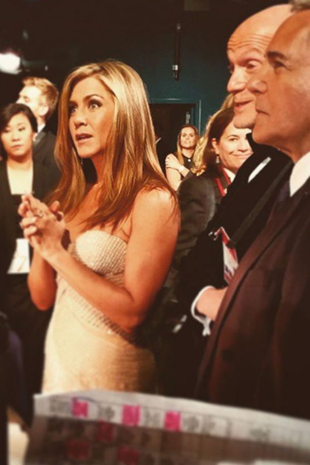Jennifer Aniston Watches The Ceremony In The Wings, 2015