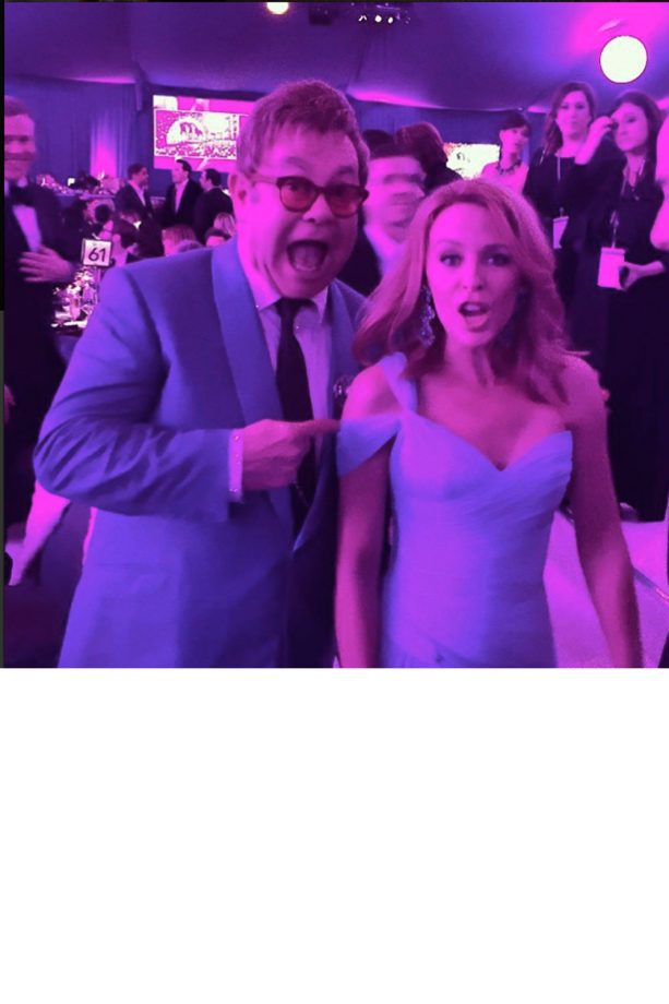 Elton John And Kylie Dance The Night Away At The Oscars Party, 2015