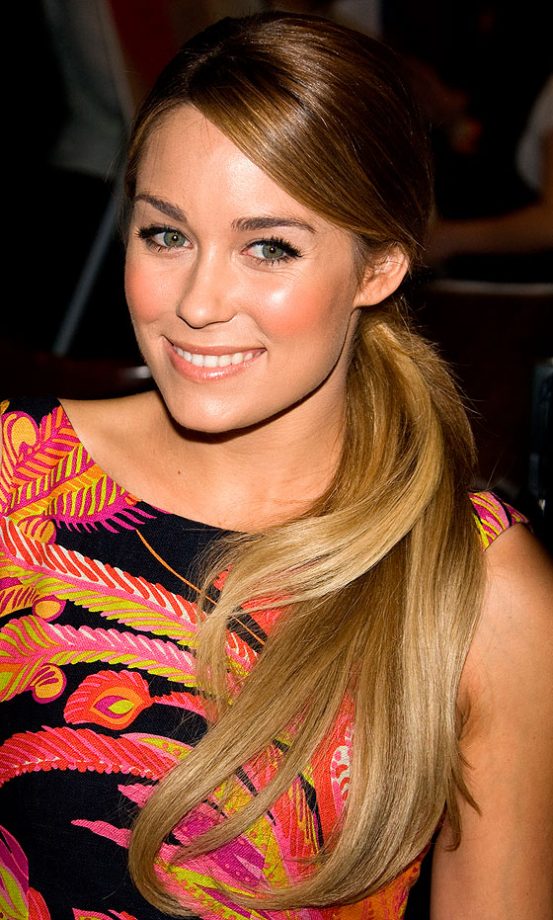 Lauren Conrad's Side Fringe Makes Her Ponytail Look Less Severe, 2010