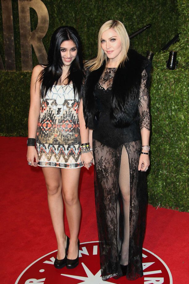 Madonna And Daughter Lourdes Attend The Vanity Fair Oscars Party, 2011