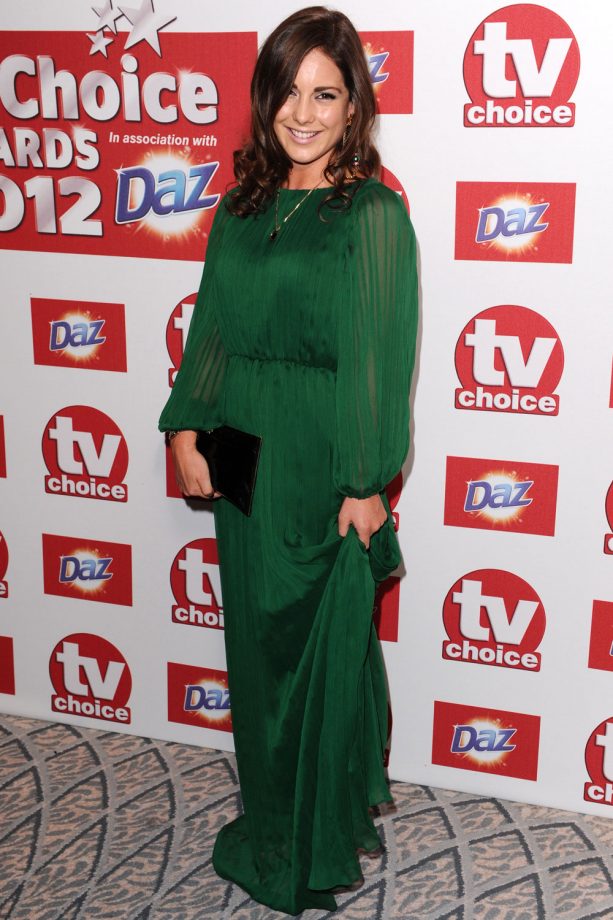 Louise Thompson Wears Emerald Green To The 'TV Choice' Awards, 2012