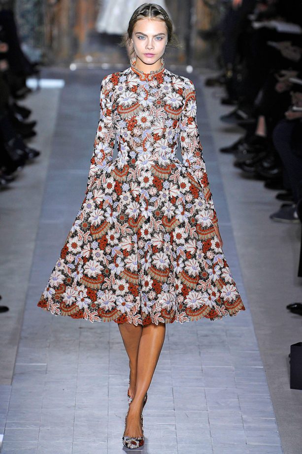 Cara Delevingne Models For Valentino At Paris Fashion Week, 2013