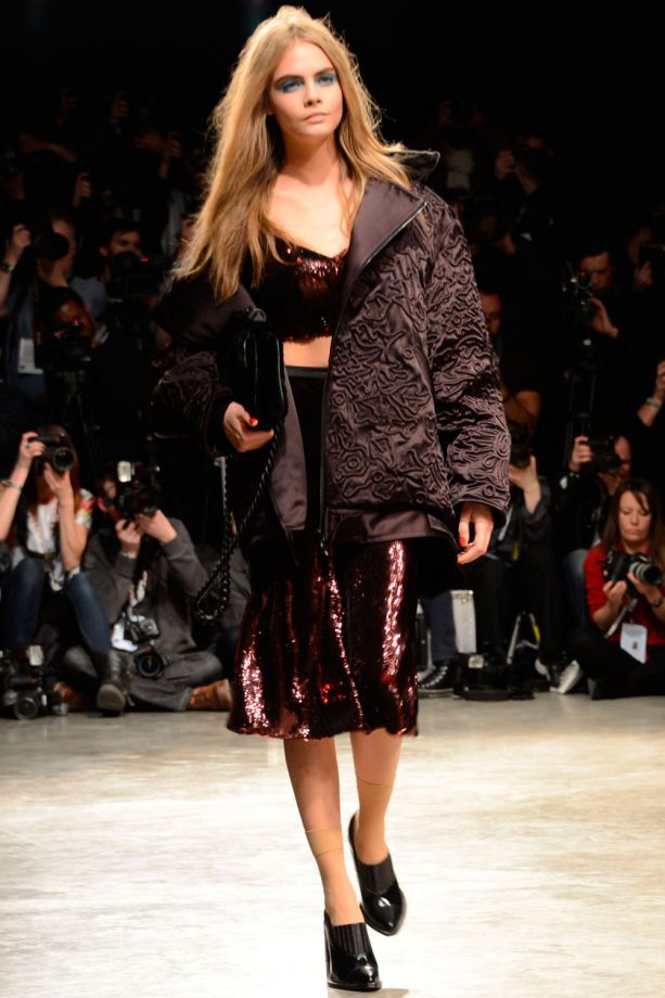 Cara Delevingne Walks For Topshop Unique During London Fashion Week, 2013