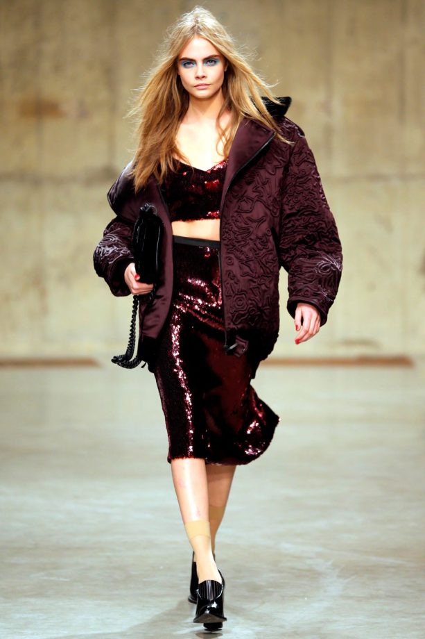 Cara Delevingne Hits The Catwalk For Topshop Unique During London Fashion Week, 2013