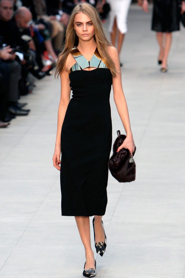 Cara Delevingne Looks Elegantly Chic On The Catwalk For Burberry Prorsum At London Fashion Week, 2013