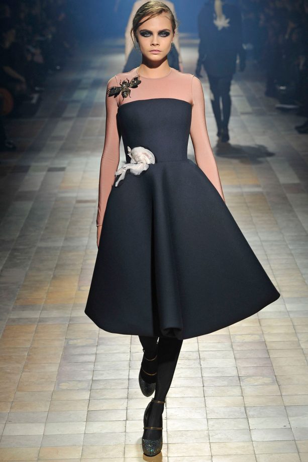 Cara Delevingne Walks For Lanvin During Paris Fashion Week, 2013