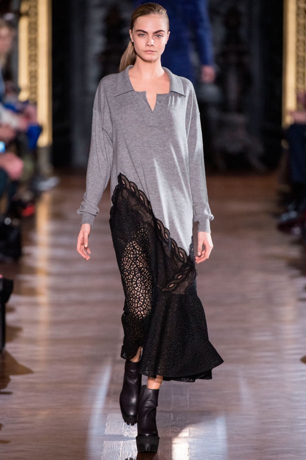 Cara Delevingne On The Catwalk For Stella McCartney During Paris Fashion Week, 2013