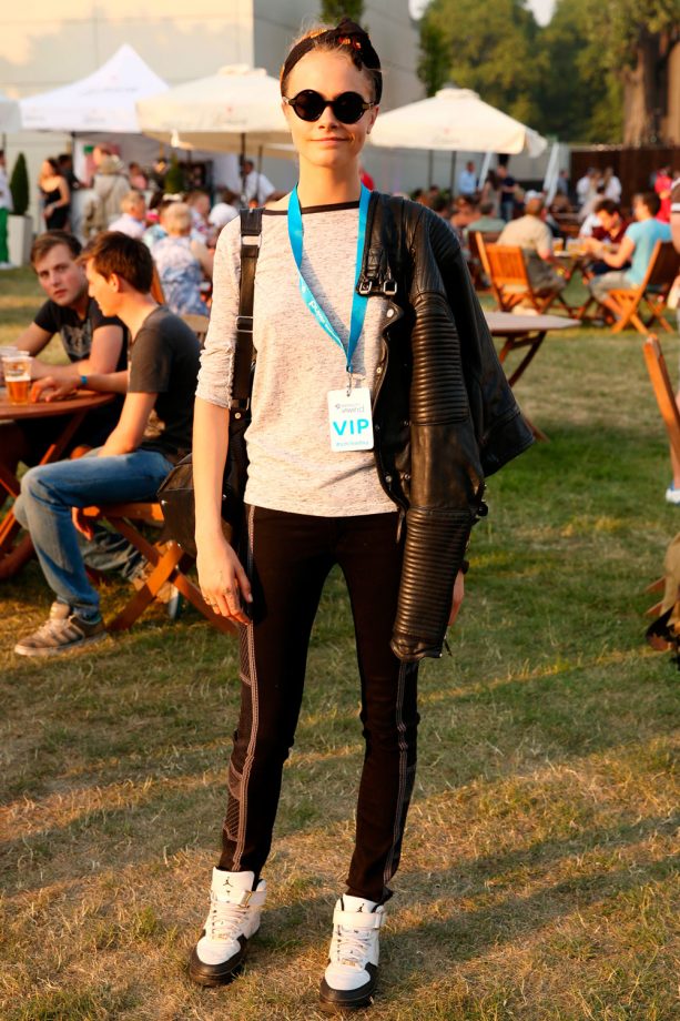 Cara Delevingne Looks Great In Leather At The Barclaycard British Summer Time Concert In London, 2013