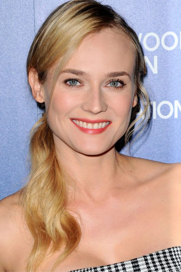 Diane Kruger Opts For A Simple Side Ponytail At The Hollywood Foreign Press Association Luncheon, 2013