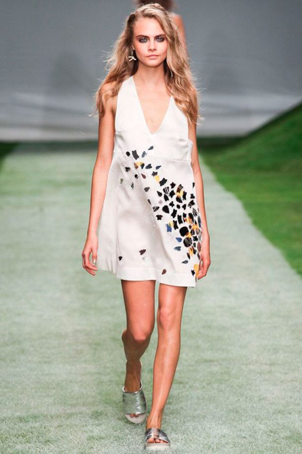 Cara Delevingne Hits The Catwalk For Topshop Unique During London Fashion Week, 2013