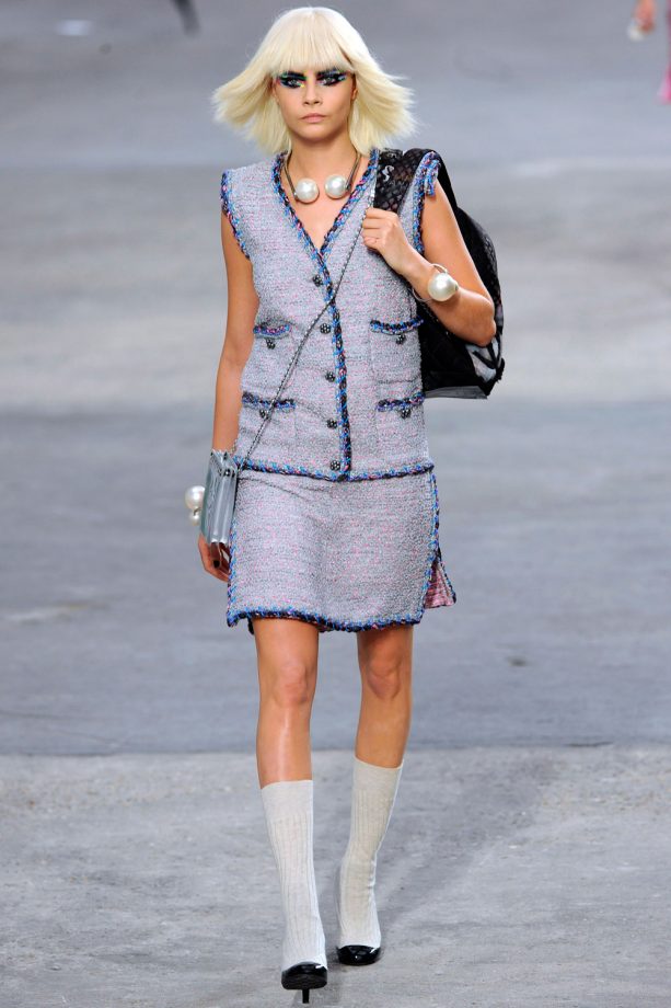 Hits The Catwalk For Chanel During Paris Fashion Week, 2013