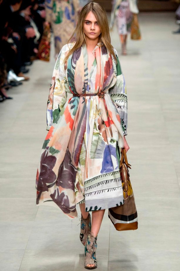 Cara Delevingne On The Burberry Prorsum Catwalk During London Fashion Week, 2014