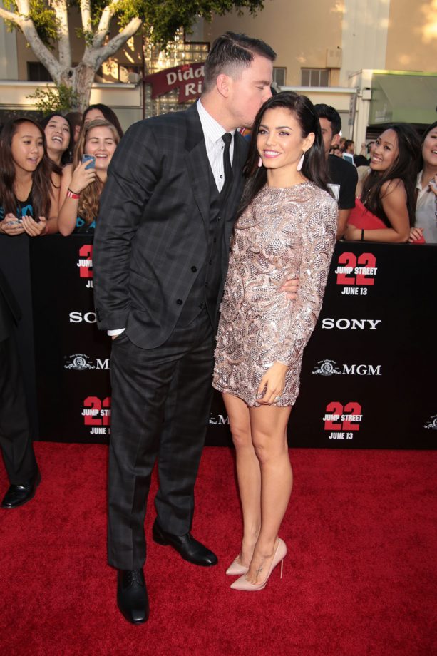 Channing Tatum And Jenna Dewan Share A Tender Moment At Film Premiere, 2014