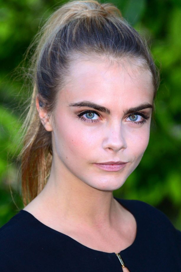 Cara Delevingne Goes For A High Ponytail For The Serpentine Summer Party, 2014