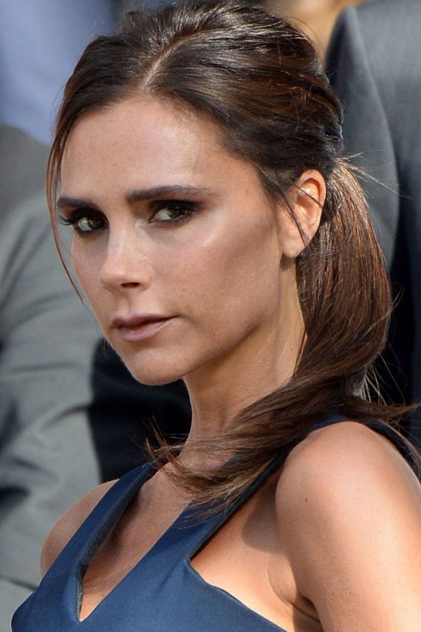 Victoria Beckham Works The Ponytail Hair Trend At Wimbledon, 2014