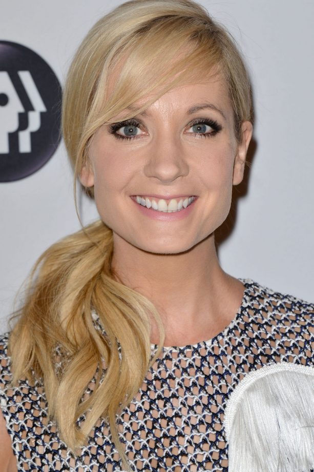 Joanne Froggatt Goes For A Soft Side Ponytail On The Summer TCA Press Tour, 2014
