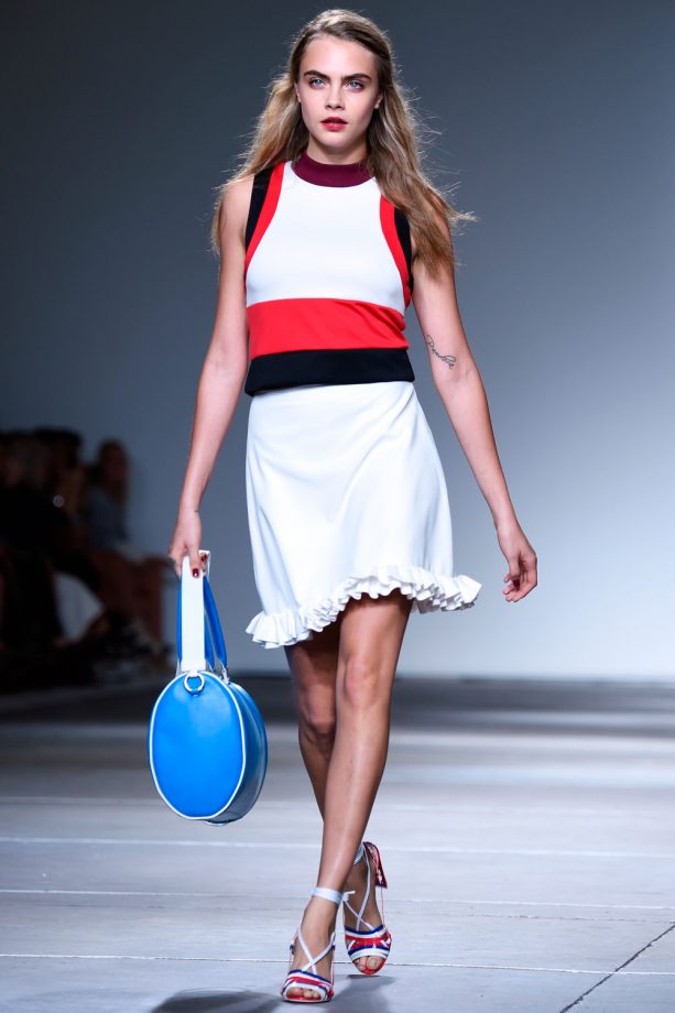 Cara Delevingne Hit The Catwalk For Topshop Unique During London Fashion Week, 2014