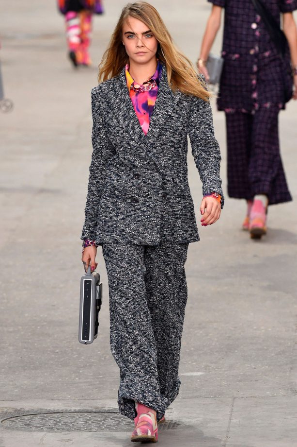 Cara Delevingne Walks For Chanel During Paris Fashion Week, 2014