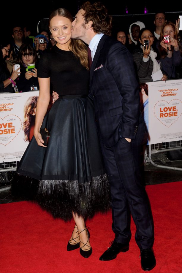 Sam Claflin And Laura Haddock At A London Film Premiere, 2014