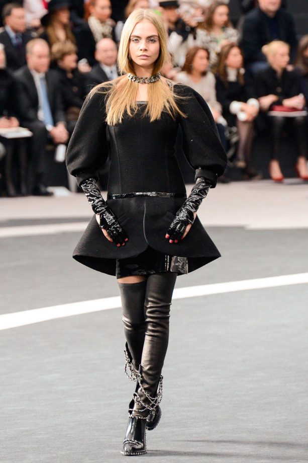 Cara Delevingne Hits The Catwalk For Chanel During Paris Fashion Week, 2013