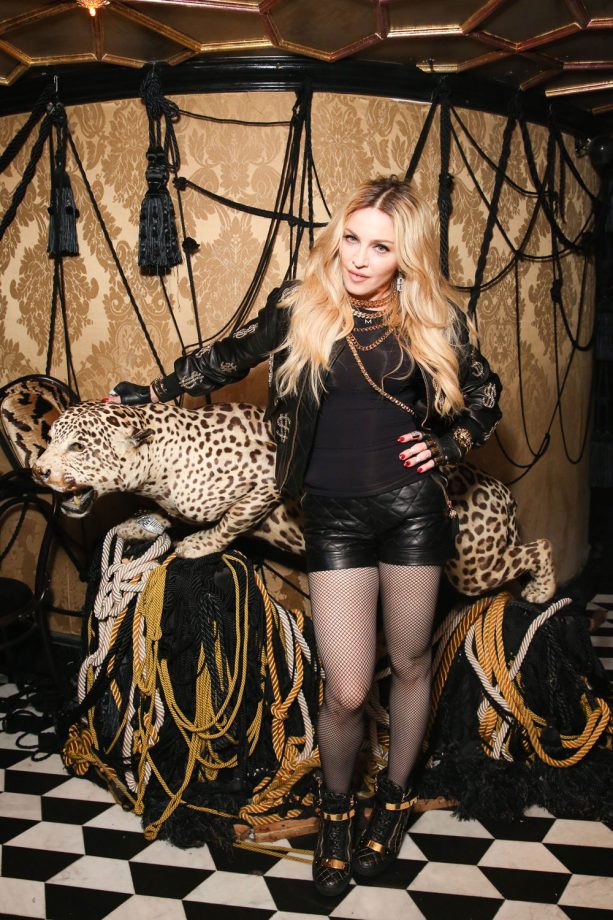 Madonna Wears Leather Hot Pants And Gold Chains To The Met Gala After Party, 2015