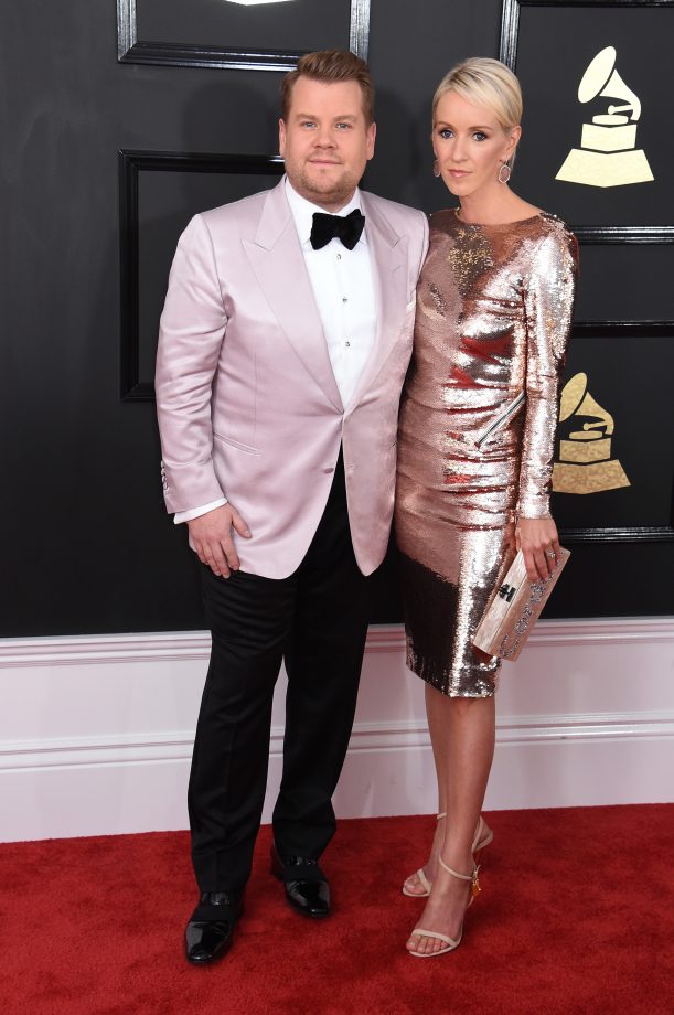 James Corden and Julia Carey At The Grammys, 2017