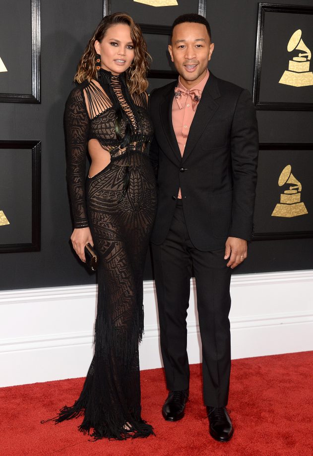 Chrissy Teigen and John Legend At The Grammys, 2017