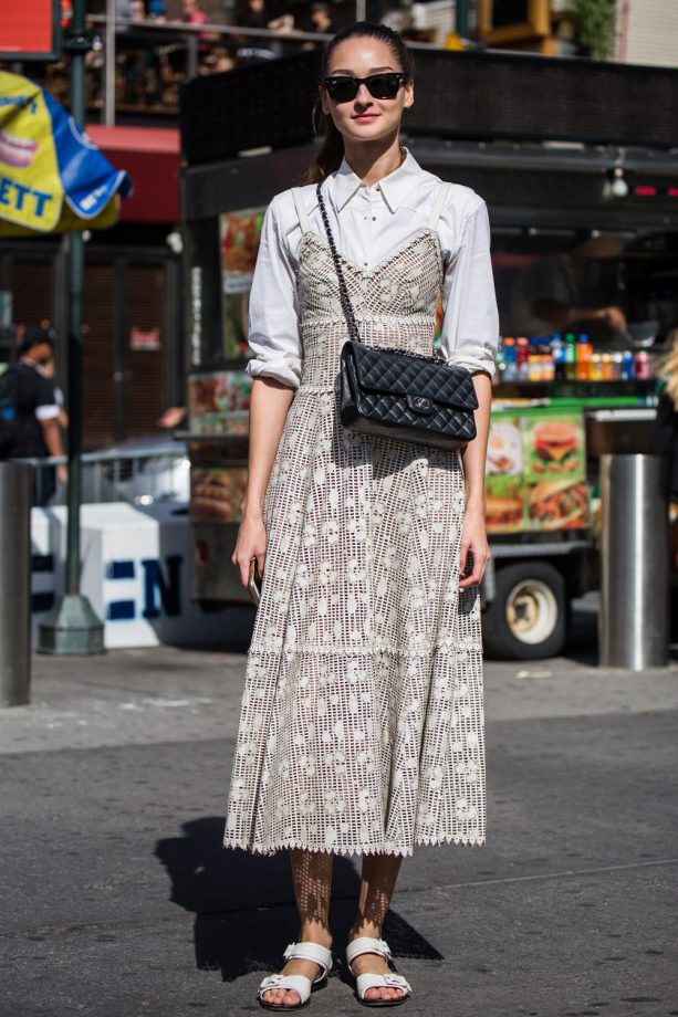 Slip Your White Shirt Under Your Strappy Frocks For Daytime Cool