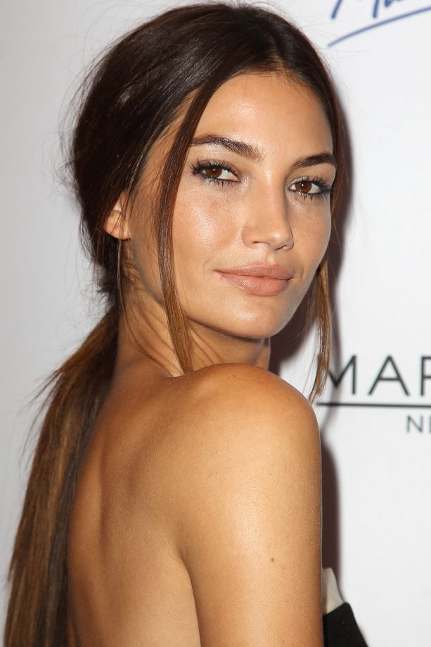 Lily Aldridge's Sleek Low Pony At The Sports Illustrated Swimsuit Issue Celebration, New York, February 2015