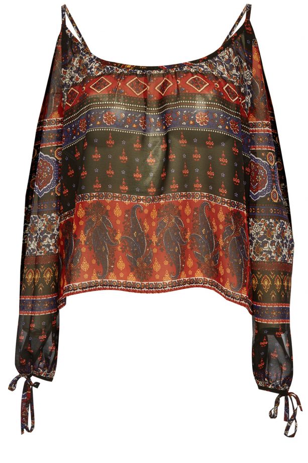 Primark Cold Shoulder Printed Top, £8