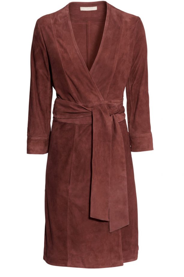 H&M Wrap Around Suede Dress, £199.99