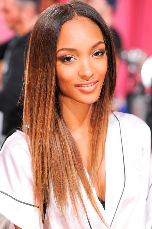 Jourdan Dunn Rocks Poker Straight Locks At The Victoria's Secret Fashion Show, 2013