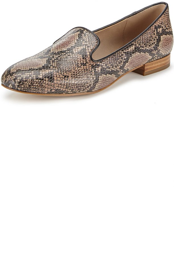 M&S Leather Faux Snakeskin Print Toe Pumps, £45