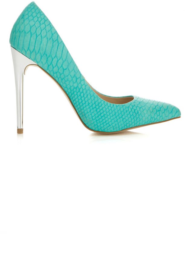 Miss Selfridge Green Snake Point Heels, £39