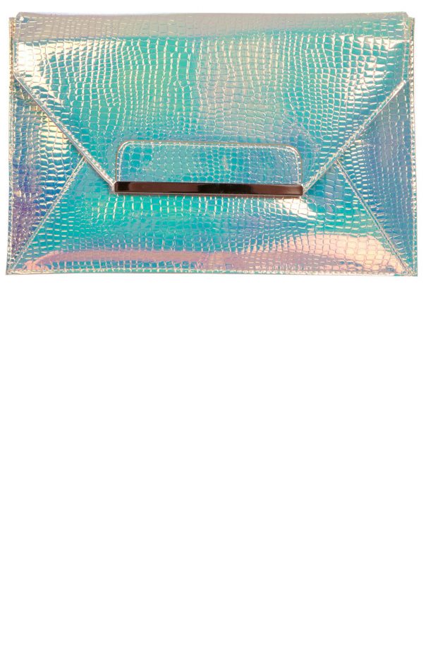 Miss Selfridge Hologram Snake Clutch, £18