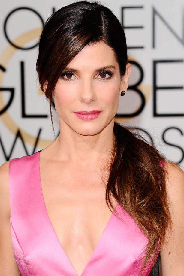 Sandra Bullock Tames Her Mane Into A Sleek Pony