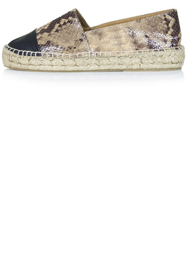 Topshop Snake Effect Espadrilles, £45