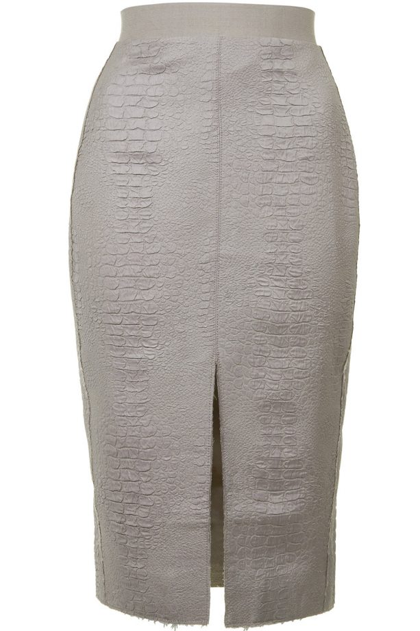 Topshop Snake Textured Pencil Skirt, £60