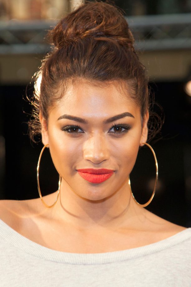 Vanessa White Ties Her Locks Into A Super-High Bun