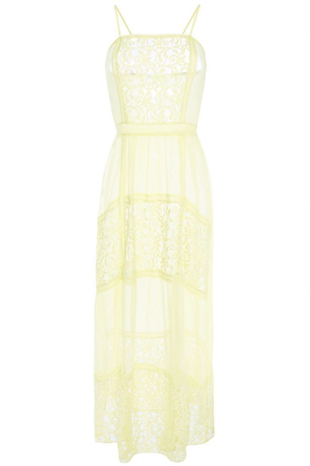 Primark Yellow Lace Maxi Dress, £17