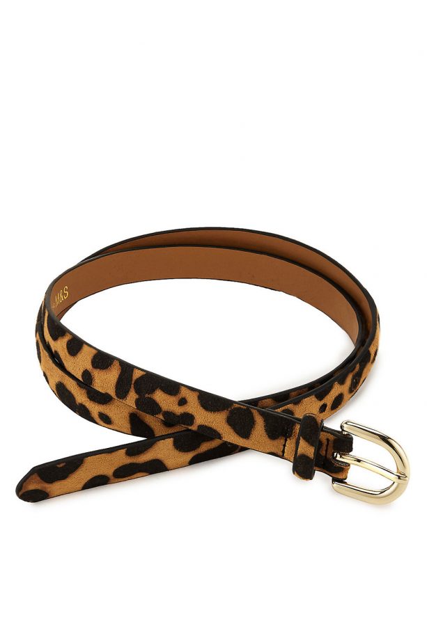 M&S Faux Suede Leopard Print Hip Belt, £9.50